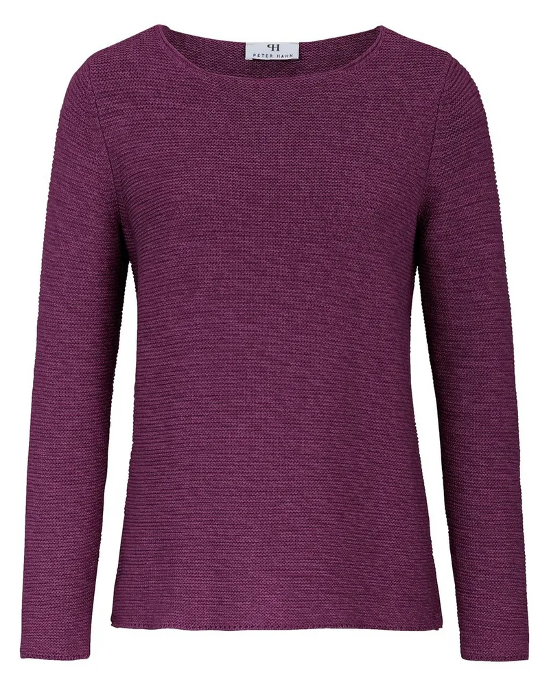 Peter Hahn Rundhals-Pullover  lila Lila