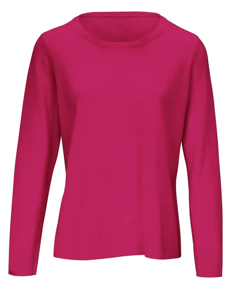 Include Rundhals-Pullover aus Schurwolle und Kaschmir  pink Pink