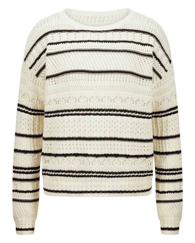 Peter Hahn Pullover U-Boot-Ausschnitt  weiss Weiss