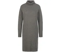 Rollkragen-Strickkleid  grau