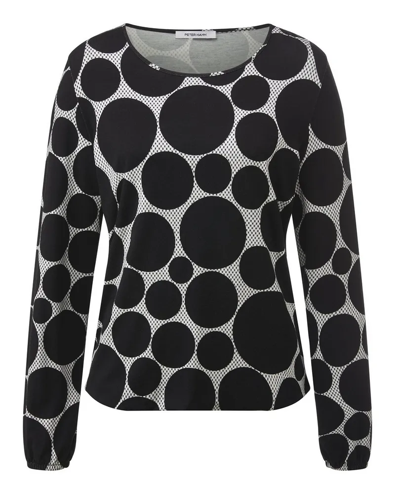 Peter Hahn Rundhals-Shirt  schwarz Schwarz