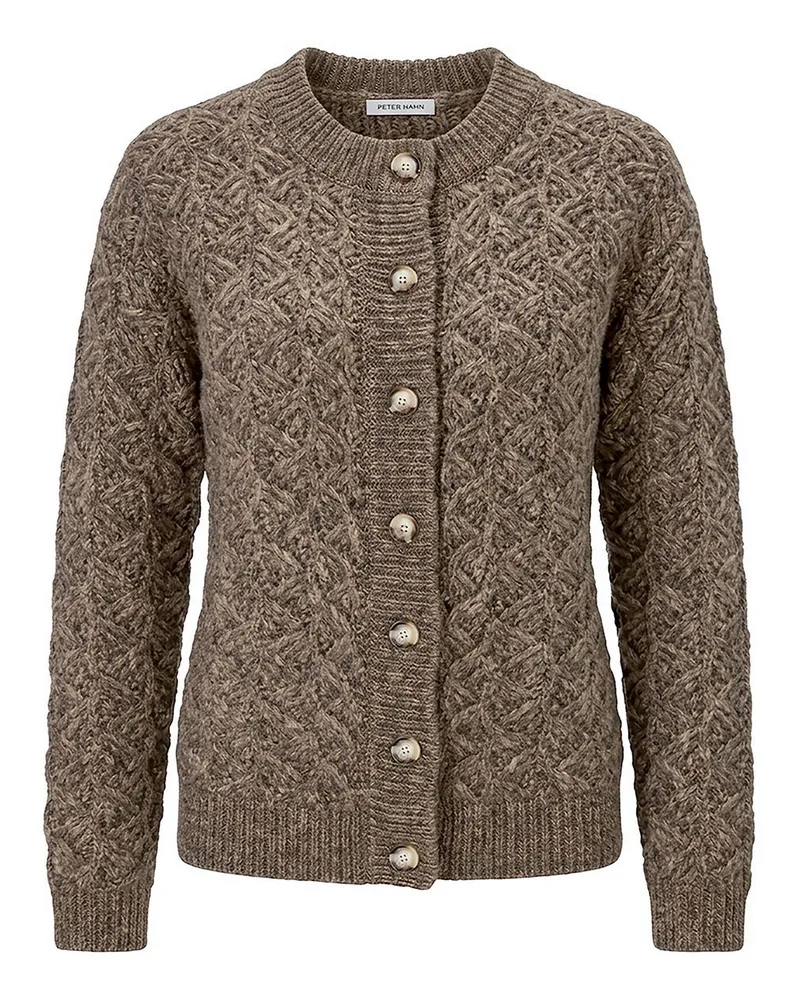 Peter Hahn Strickjacke  braun Braun