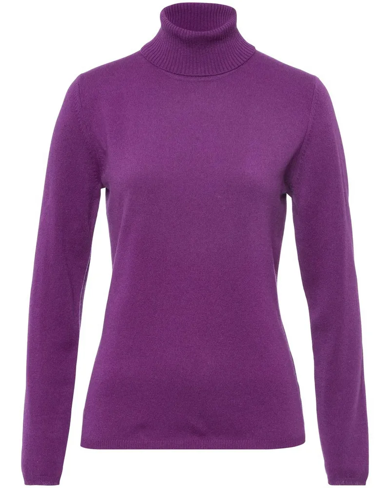Include Rollkragen-Pullover aus Schurwolle und Kaschmir  lila Lila