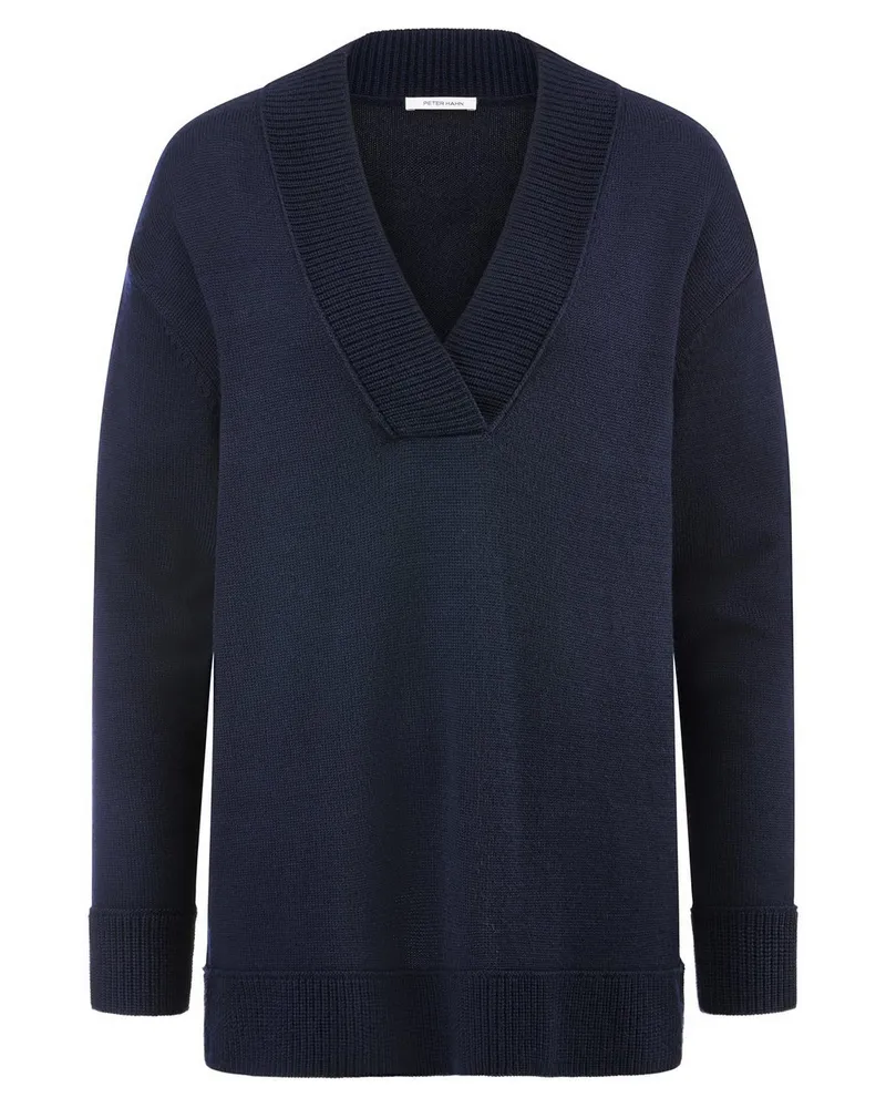 Peter Hahn V-Pullover  blau Blau