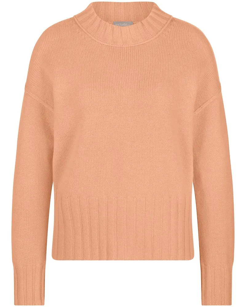 Include Rundhals-Pullover aus Schurwolle und Kaschmir  orange Orange