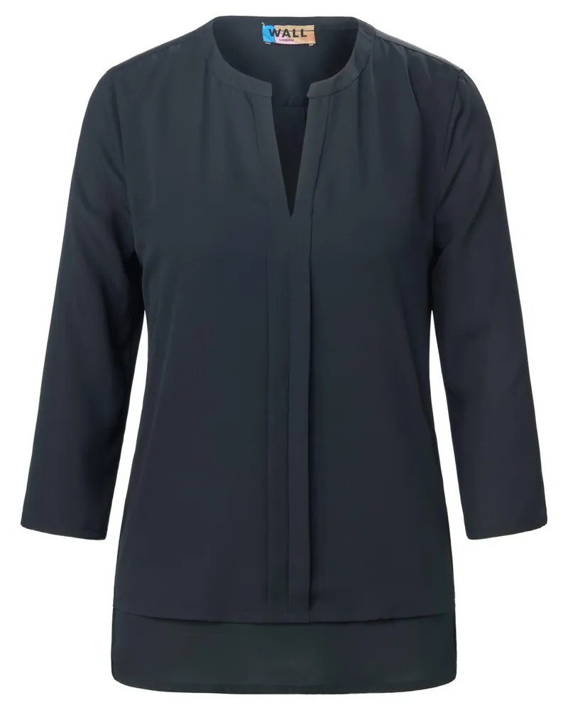 WALL London Blusen-Shirt 3/4-Arm  schwarz Schwarz