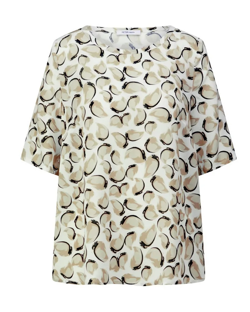 Peter Hahn Bluse Rundhals-­Ausschnitt  weiss Weiss