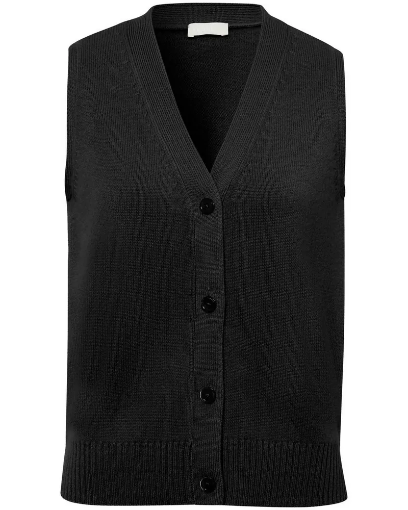 Include Strickweste V-Ausschnitt  schwarz Schwarz