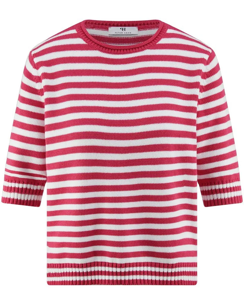 Peter Hahn Rundhals-Pullover Rollkante  pink Pink