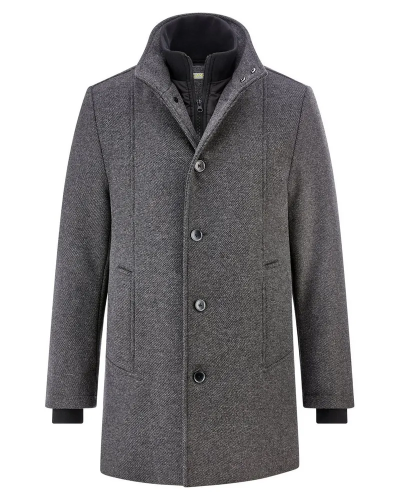 CALAMAR Lange Woll-Jacke  grau Grau