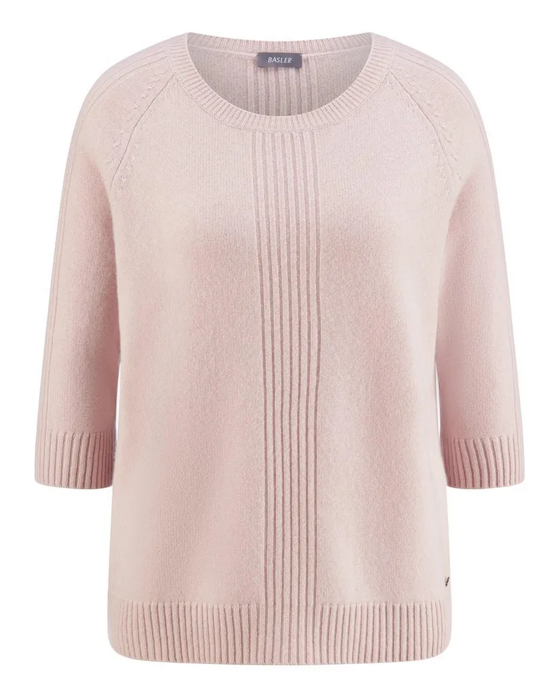Basler Rundhals-Pullover  rosé Rosé
