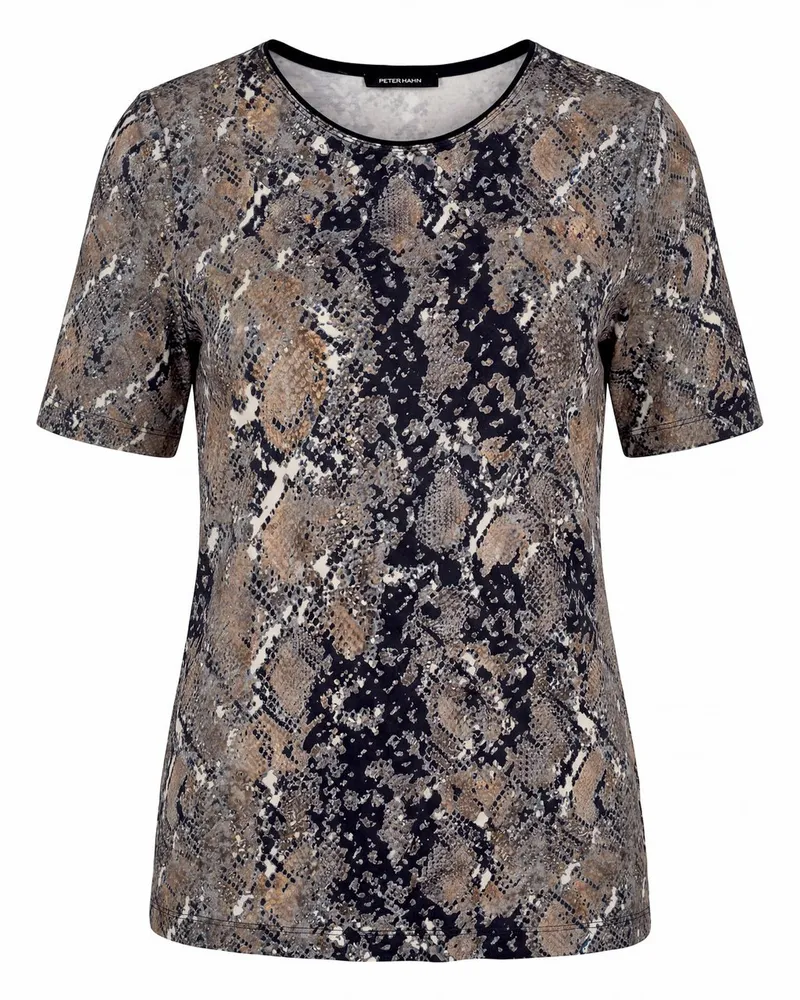 Peter Hahn Rundhals-Shirt  blau Blau