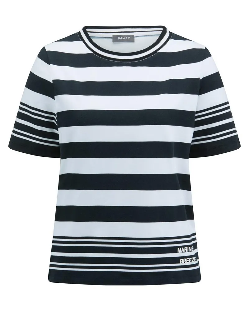 Basler Rundhals-Shirt  blau Blau