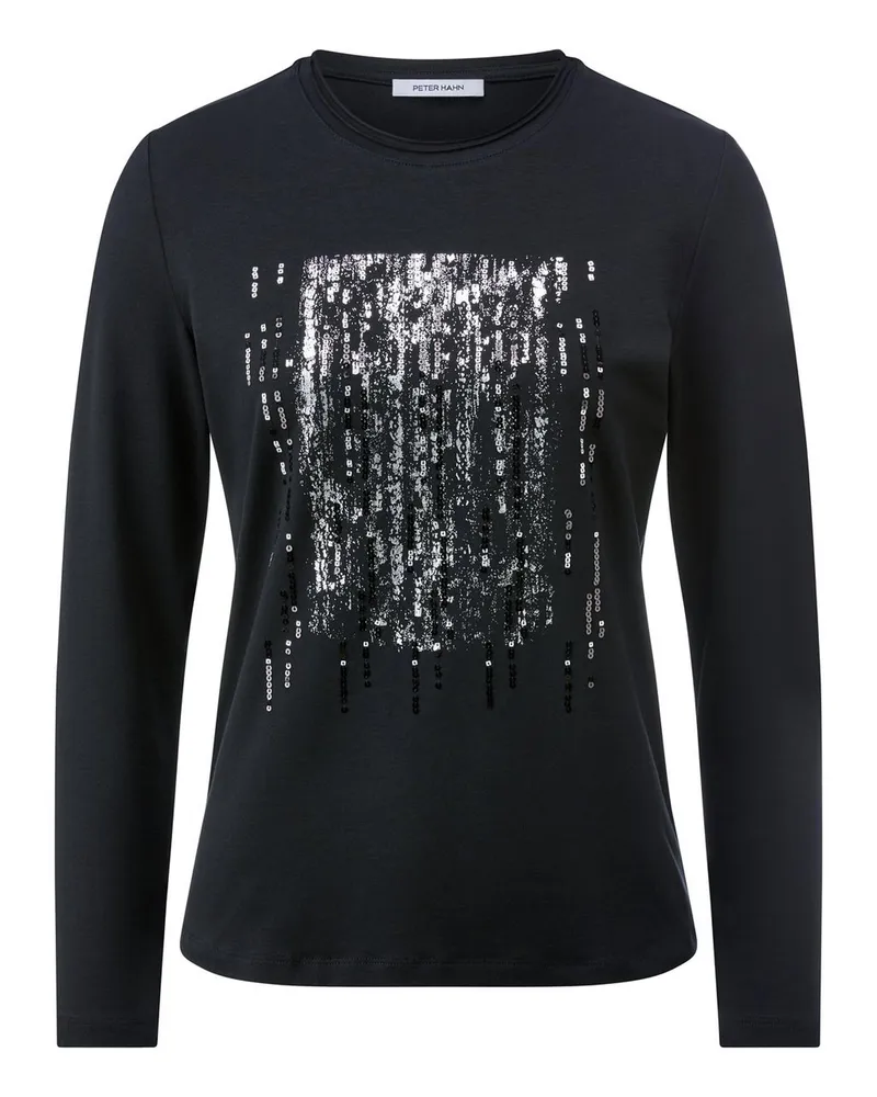 Peter Hahn Rundhals-Shirt  schwarz Schwarz