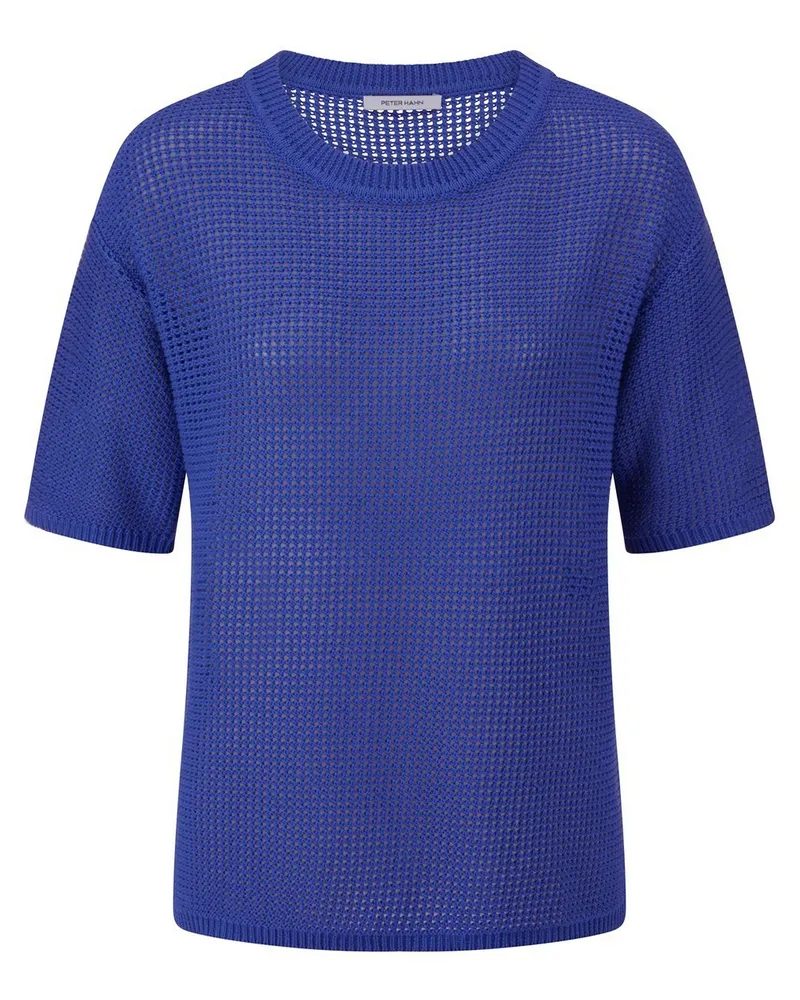 Peter Hahn Rundhals-Pullover  blau Blau
