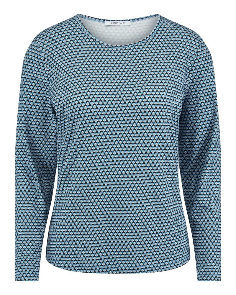 Peter Hahn Rundhals-Shirt  blau Blau