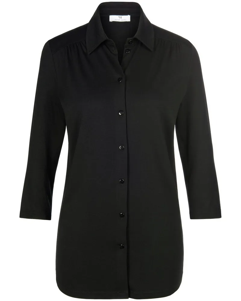 Peter Hahn Jersey-Bluse 3/4-Arm  schwarz Schwarz