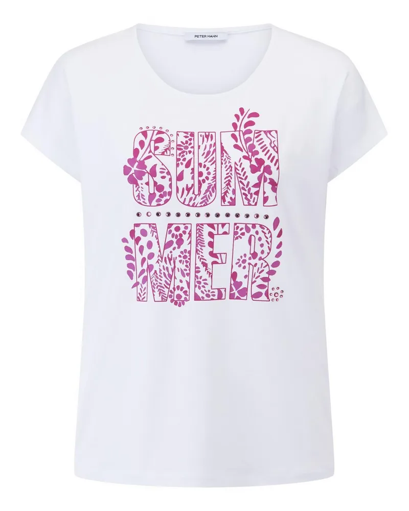 Peter Hahn Rundhals-Shirt  weiss Weiss