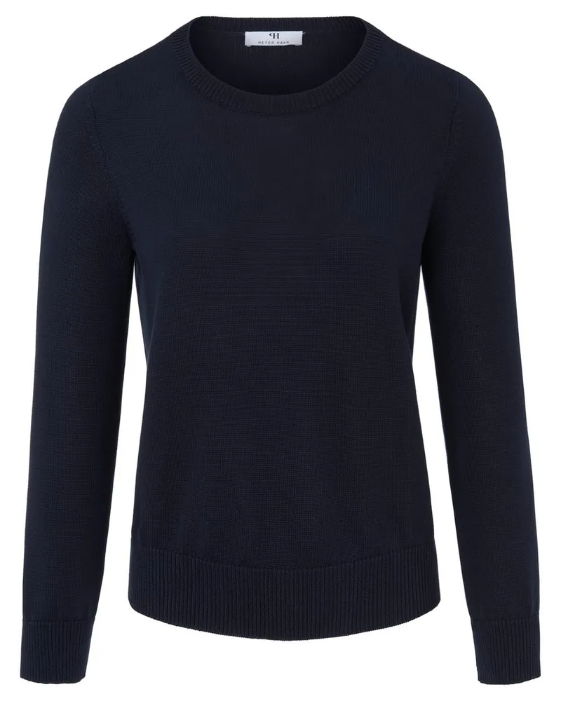 Peter Hahn Rundhals-Pullover aus 100% SUPIMA®-­Baumwolle  blau Blau