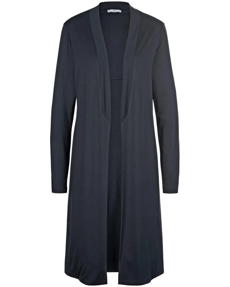 Peter Hahn Jersey-Long-Jacke  blau Blau