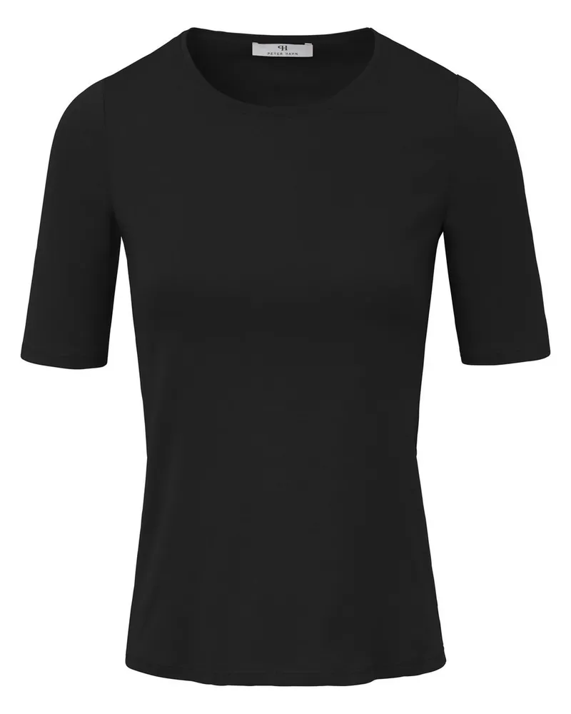 Peter Hahn Rundhals-Shirt  schwarz Schwarz