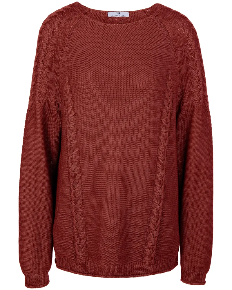 Peter Hahn Rundhals-Pullover  rot Rot