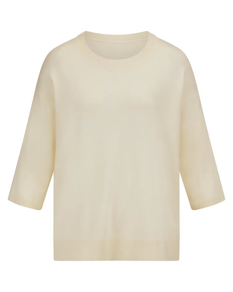 Peter Hahn Rundhals-Pullover  weiss Weiss