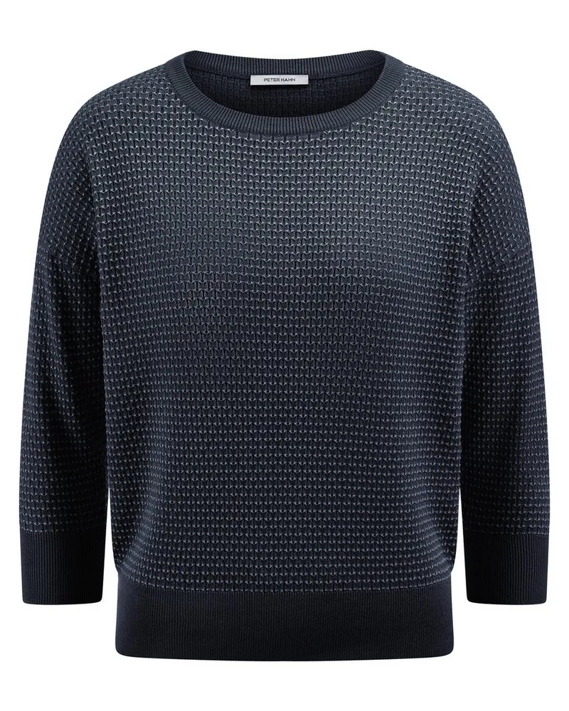 Peter Hahn Rundhals-Pullover aus 100% SUPIMA-Baumwolle  blau Blau
