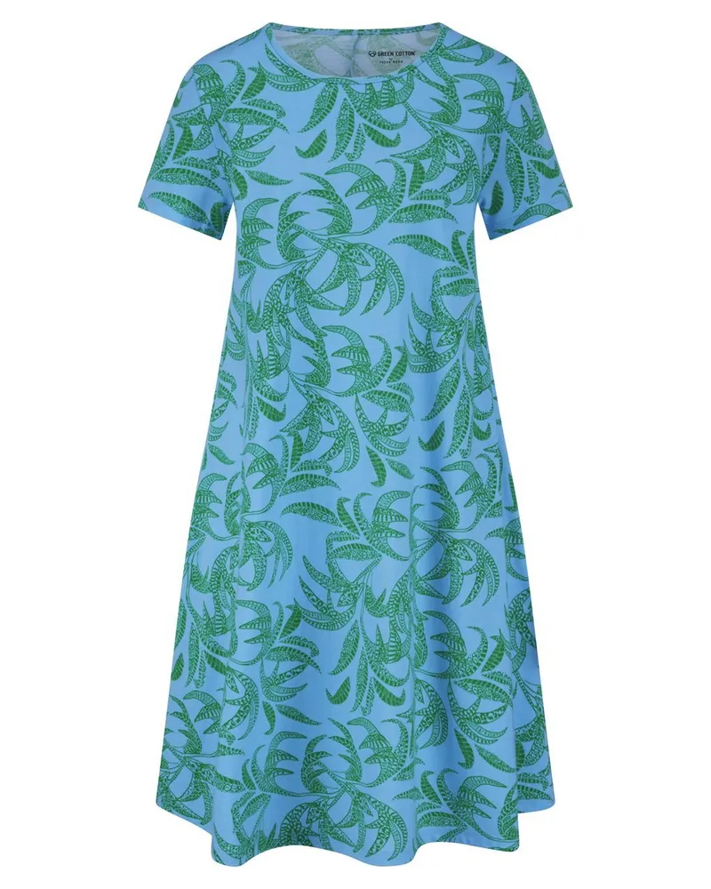 Green Cotton Kleid Naja  blau Blau