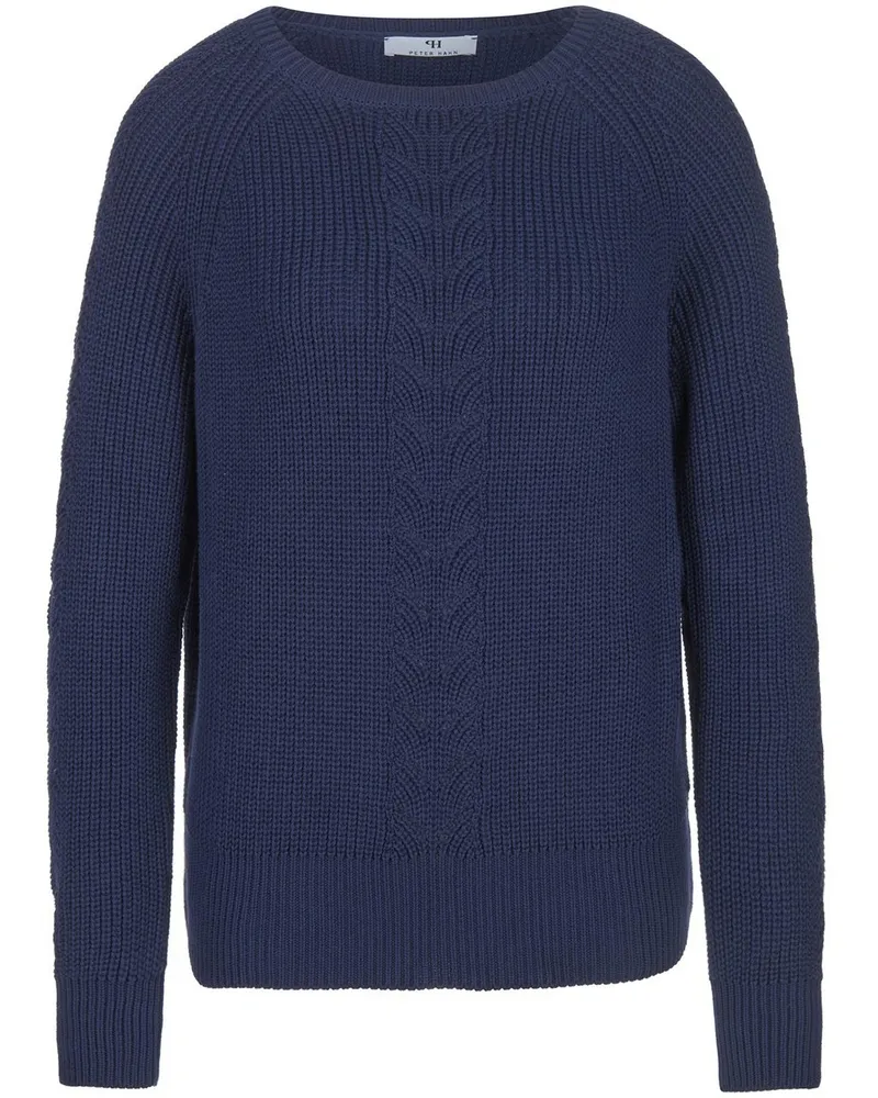 Peter Hahn Rundhals-Pullover  blau Blau