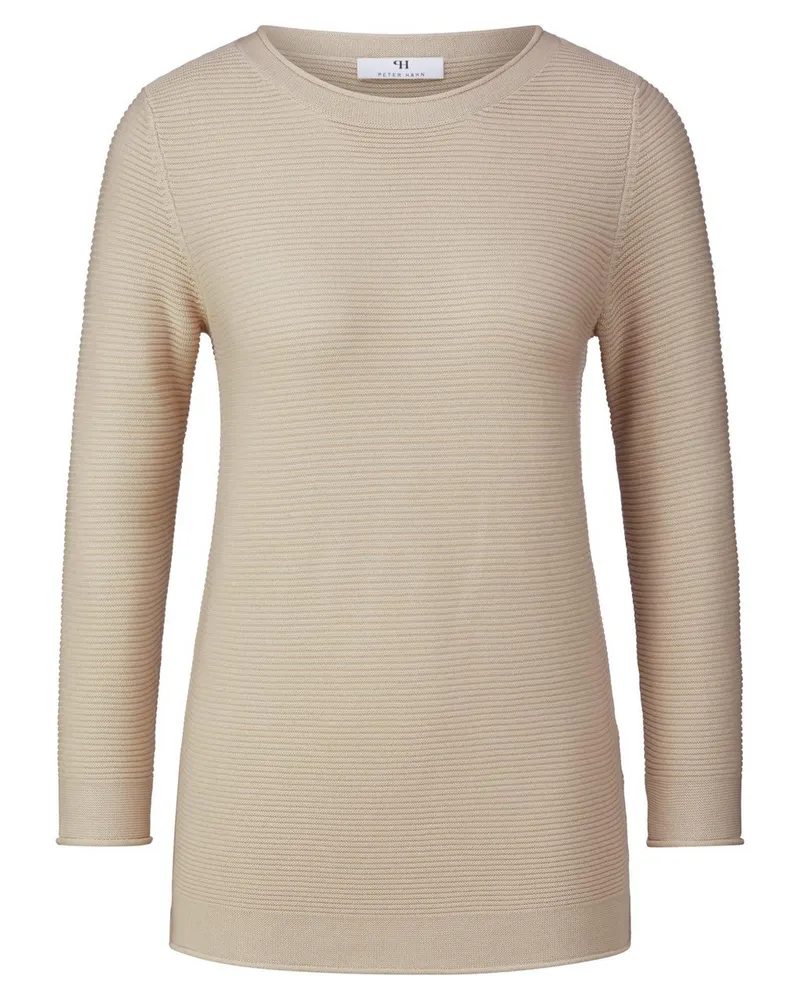 Peter Hahn Rundhals-Pullover 3/4-Arm  beige Beige