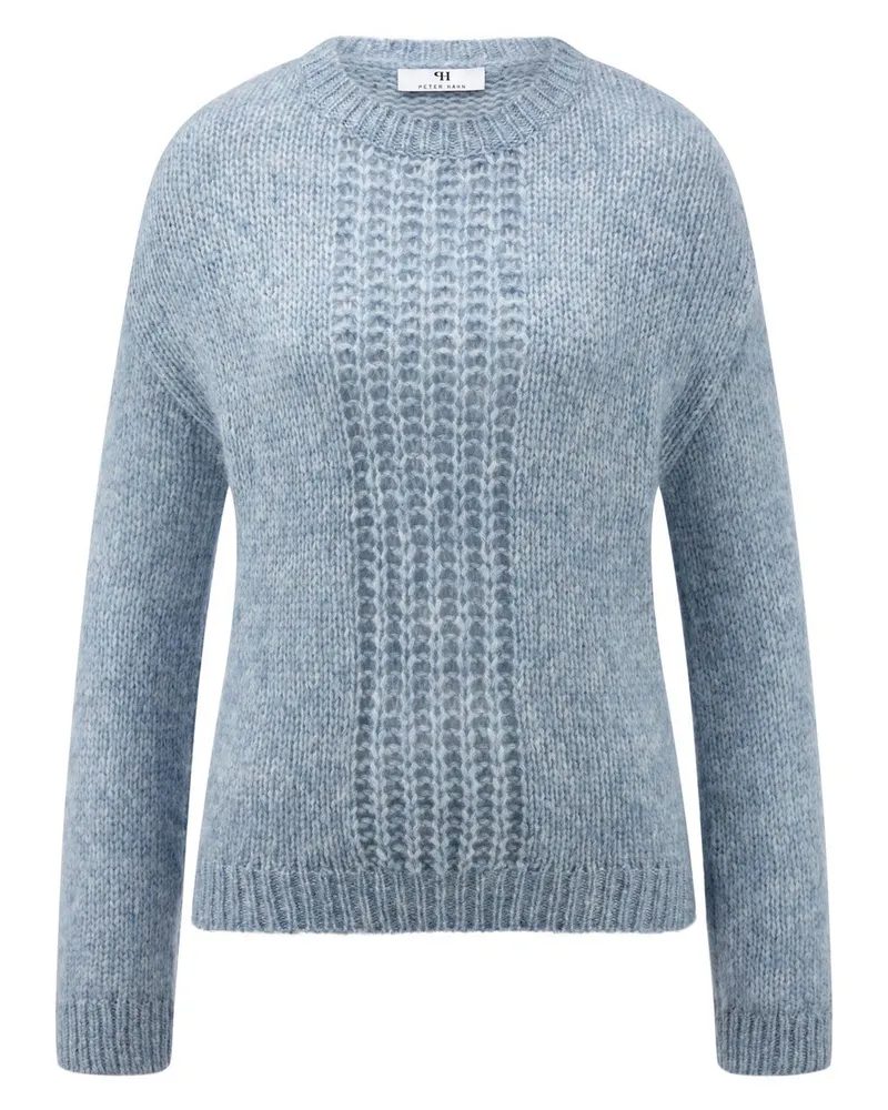 Peter Hahn Rundhals-Pullover  blau Blau