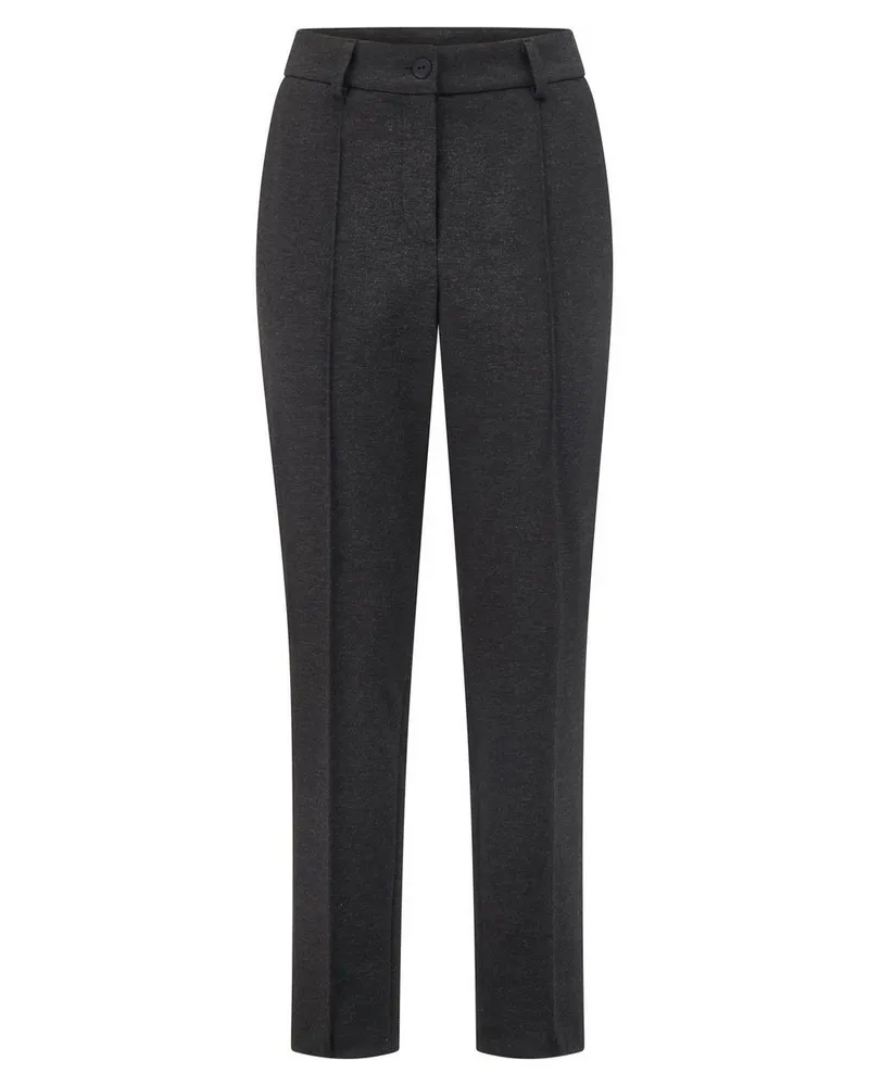 Peter Hahn Knöchellange Slim Fit-Jersey-Hose  grau Grau