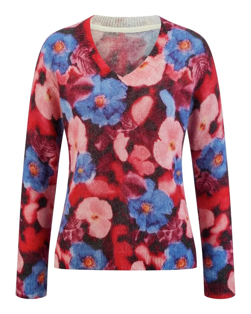 Laura Biagiotti V-Pullover  mehrfarbig Mehrfarbig