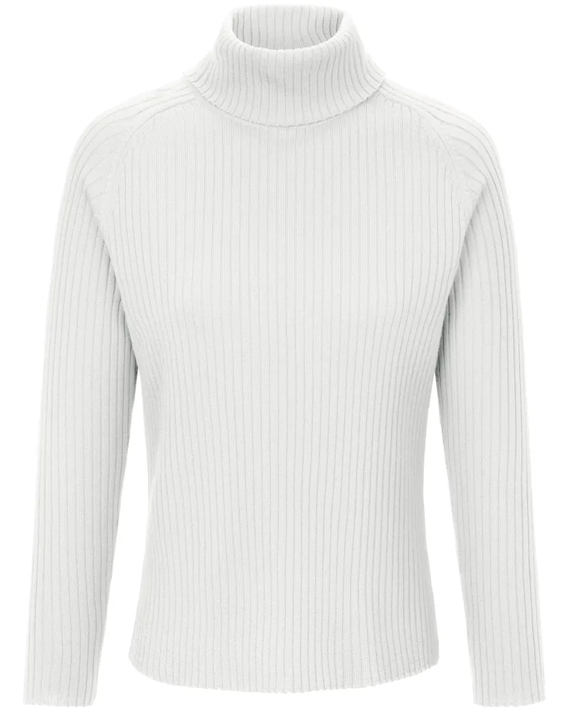Peter Hahn Rollkragen-Pullover aus 100% Schurwolle-Merino  weiss Weiss