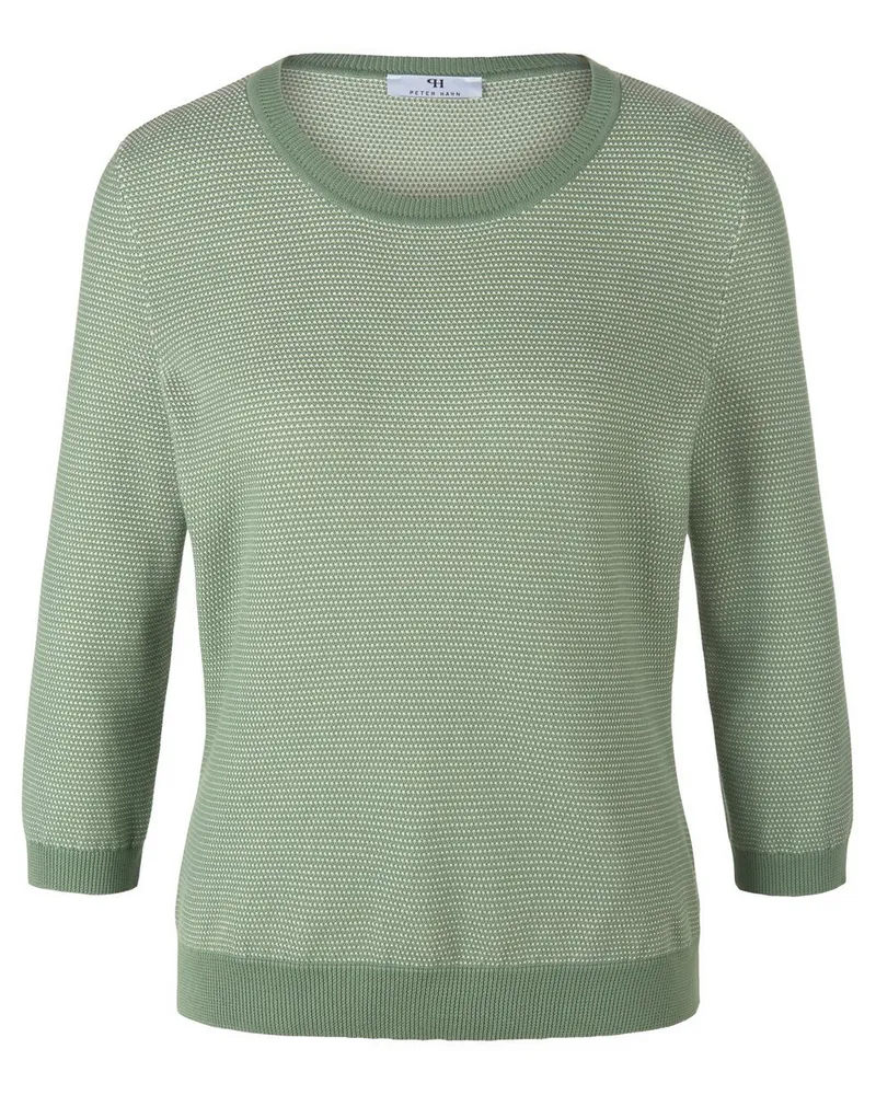 Peter Hahn Rundhals-Pullover aus 100% SUPIMA®-Baumwolle  grün Grün