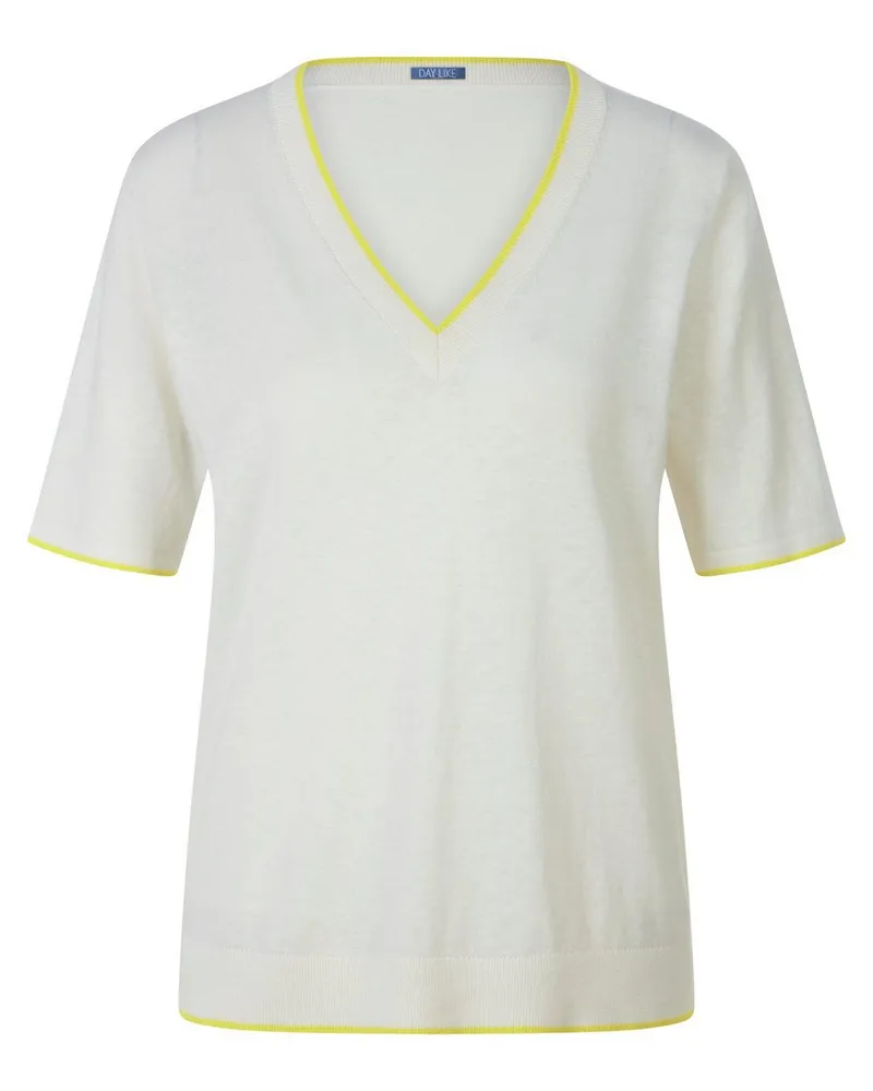 DAY.LIKE V-Pullover  weiss Weiss