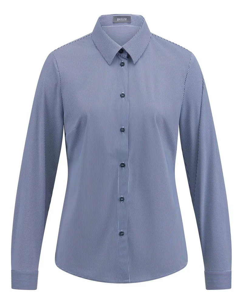 Basler Jersey-Bluse  blau Blau