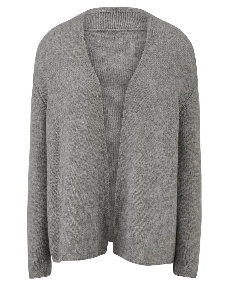 Include Strickjacke Stehkragen  grau Grau
