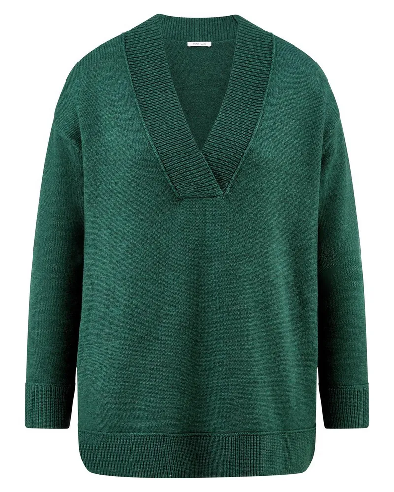 Peter Hahn V-Pullover  grün Grün