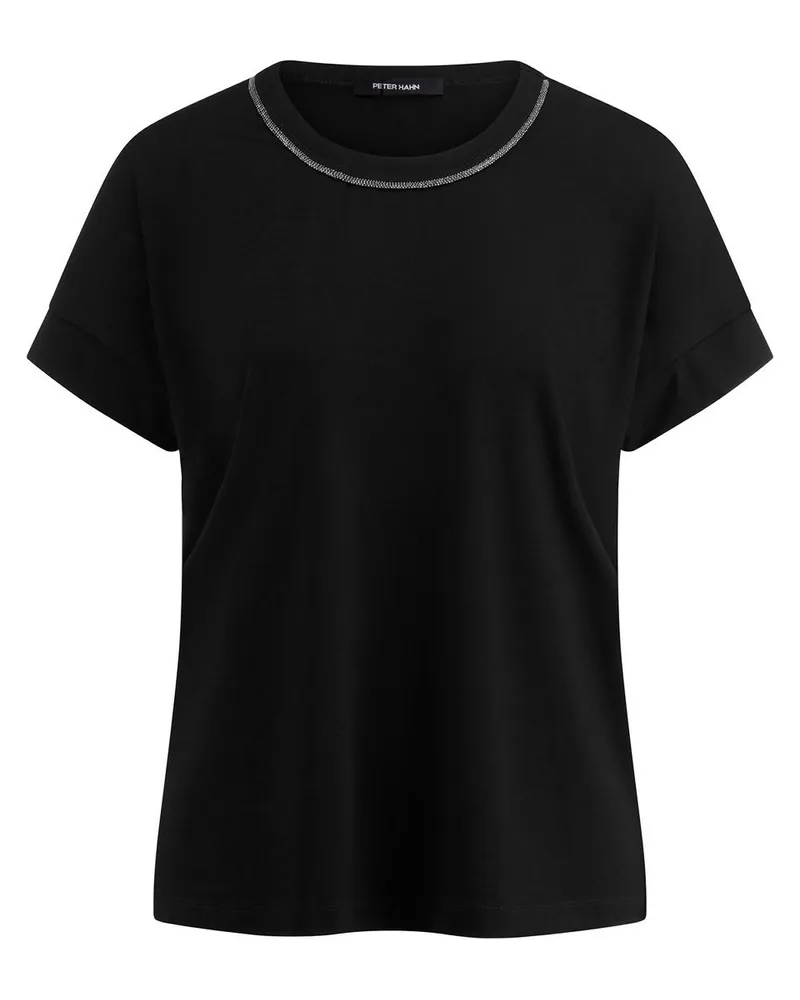 Peter Hahn Rundhals-Shirt  schwarz Schwarz