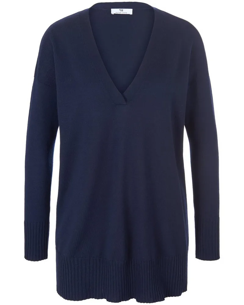 Peter Hahn V-Pullover  blau Blau