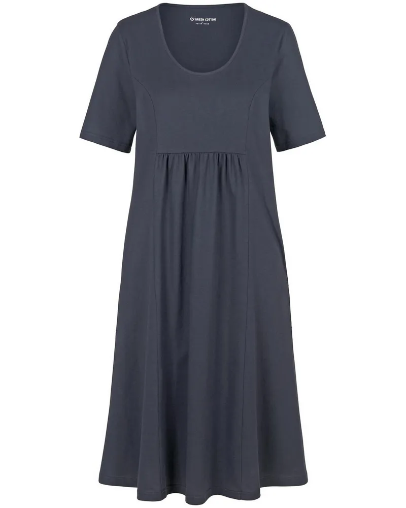 Green Cotton Jersey-Kleid Selma 1/2-Arm  blau Blau