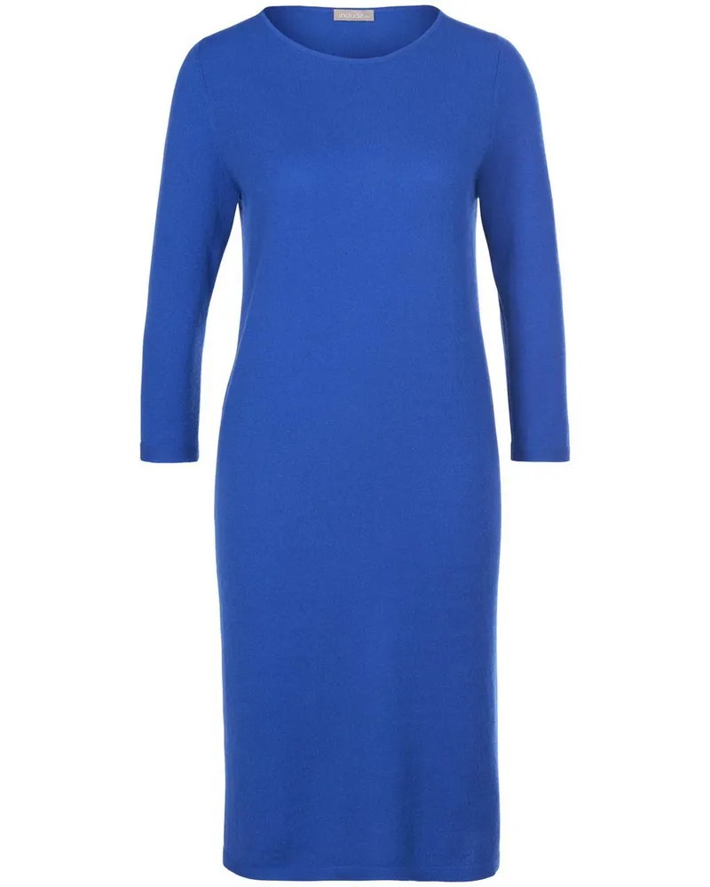Include Strickkleid Schurwolle und Kaschmir  blau Blau