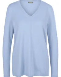 Include V-Pullover aus 100% Premium-Kaschmir  blau Blau