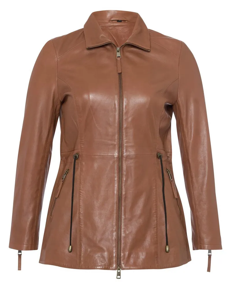 Emilia Lay Lederparka aus 100% Leder  braun Braun