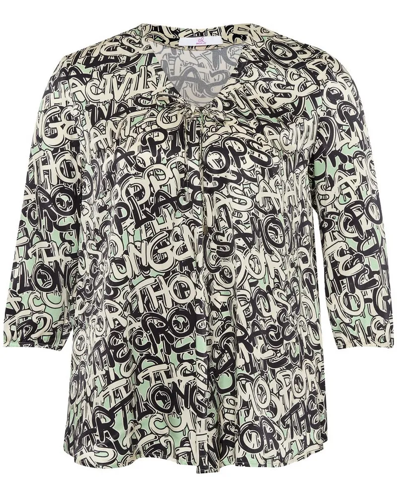 Emilia Lay Bluse V-Ausschnitt  mehrfarbig Mehrfarbig