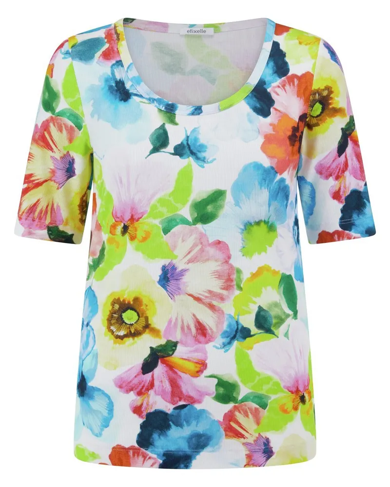 Efixelle Rundhals-Shirt  mehrfarbig Mehrfarbig