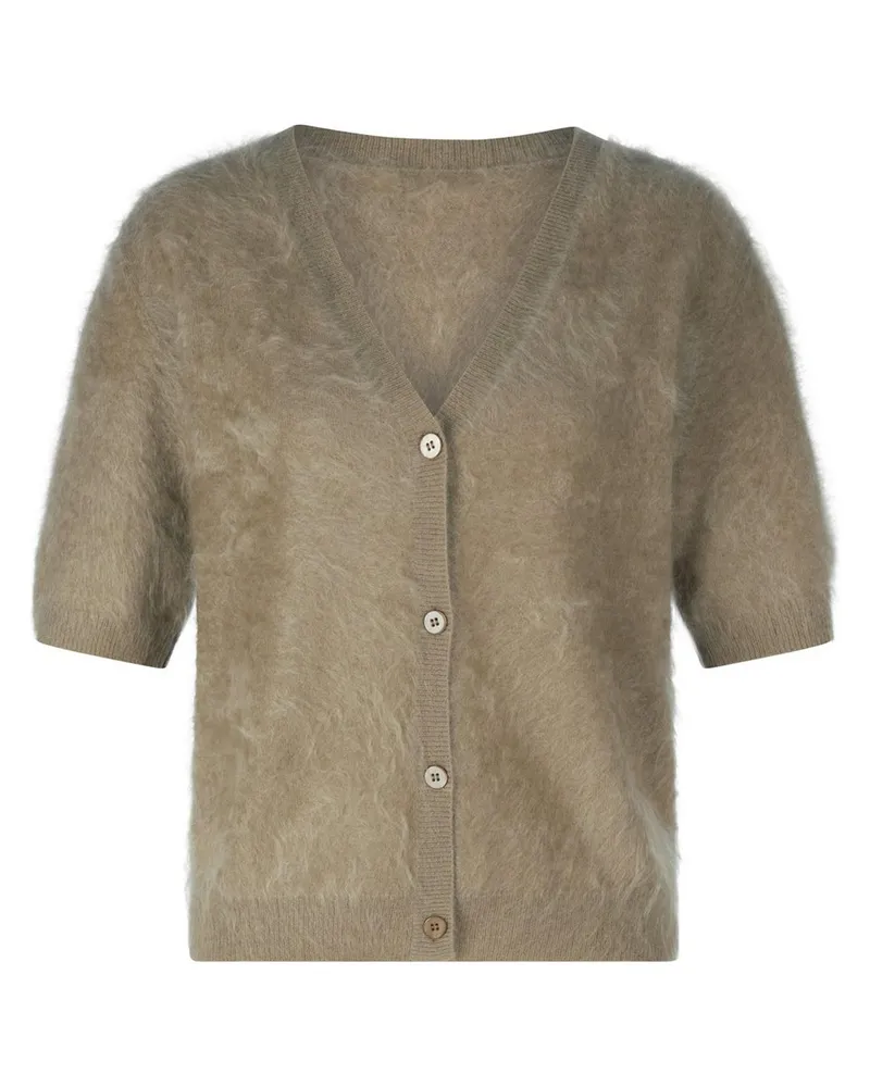 Peter Hahn Strickjacke V-Ausschnitt  grün Grün