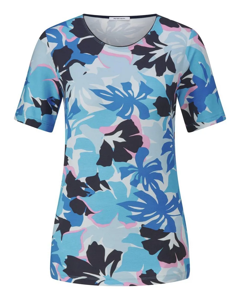 Peter Hahn Rundhals-Shirt  blau Blau
